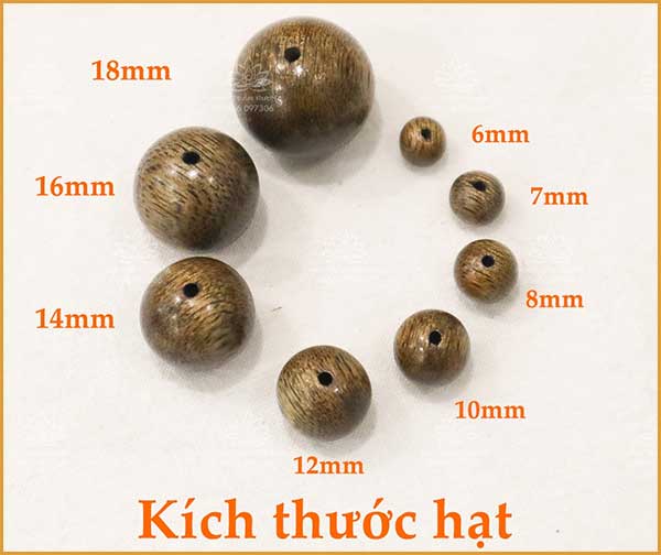 Kích thước hạt trầm hương dạng tròn | Trầm Hương Thiên Quang | Tramhuongthienquang.com